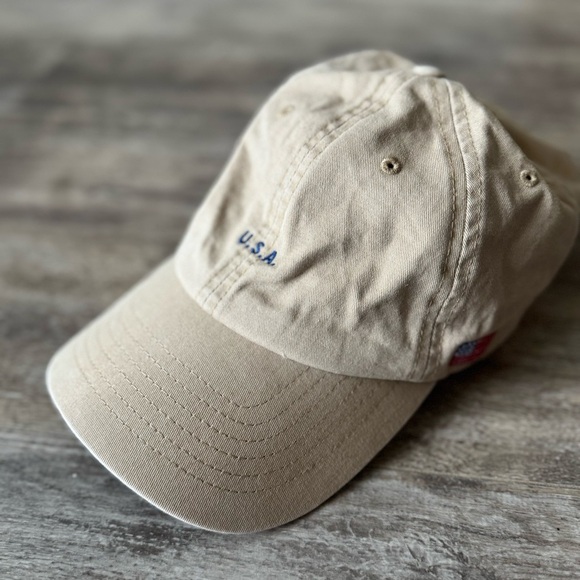 Wembley Other - Like new! Wembley “USA” Minimalist Neutral Baseball Hat - Tan